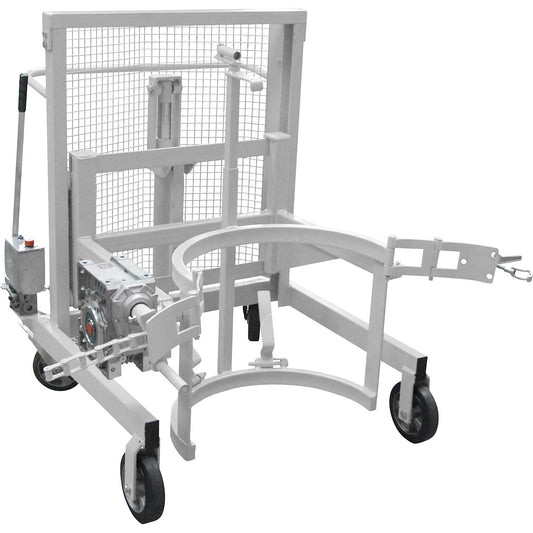 Liftomat L/M drum lifting and tilting unit, lifting height 450 mm, max. load 350 kg, zinc plated.
