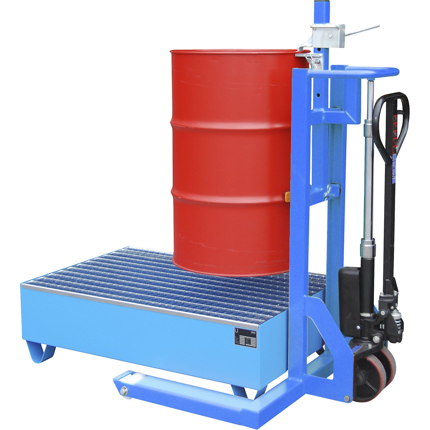 FHR 600 G drum mover, with gripper device, lifting height 600 mm, light blue.
