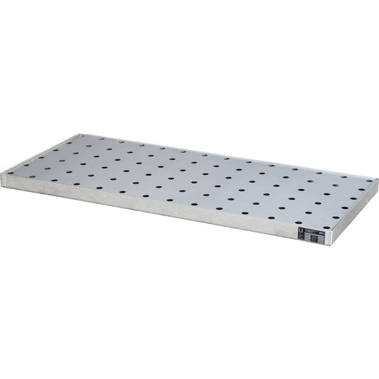 Small container tray, made of stainless steel, capacity 28 l, with perforated stainless steel grate.