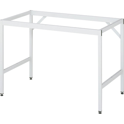 Work table, height adjustable, frame 30 x 30 mm, solid beech panel, WxD 2500 x 800 mm, light grey.