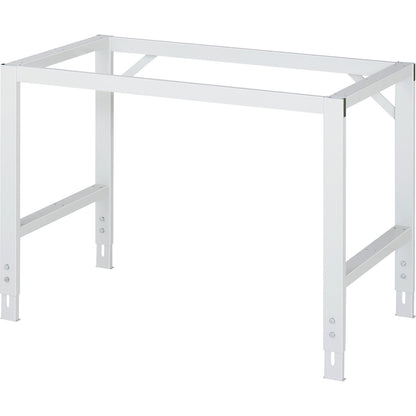 Work table, height adjustable, frame 60 x 30 mm, solid beech panel, WxD 2500 x 800 mm, light grey.