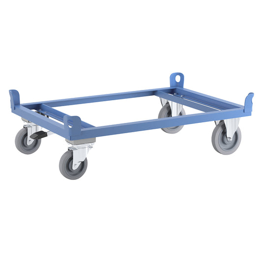 Steel dolly, for Euro pallets, with centre stop, loading height 280 mm.