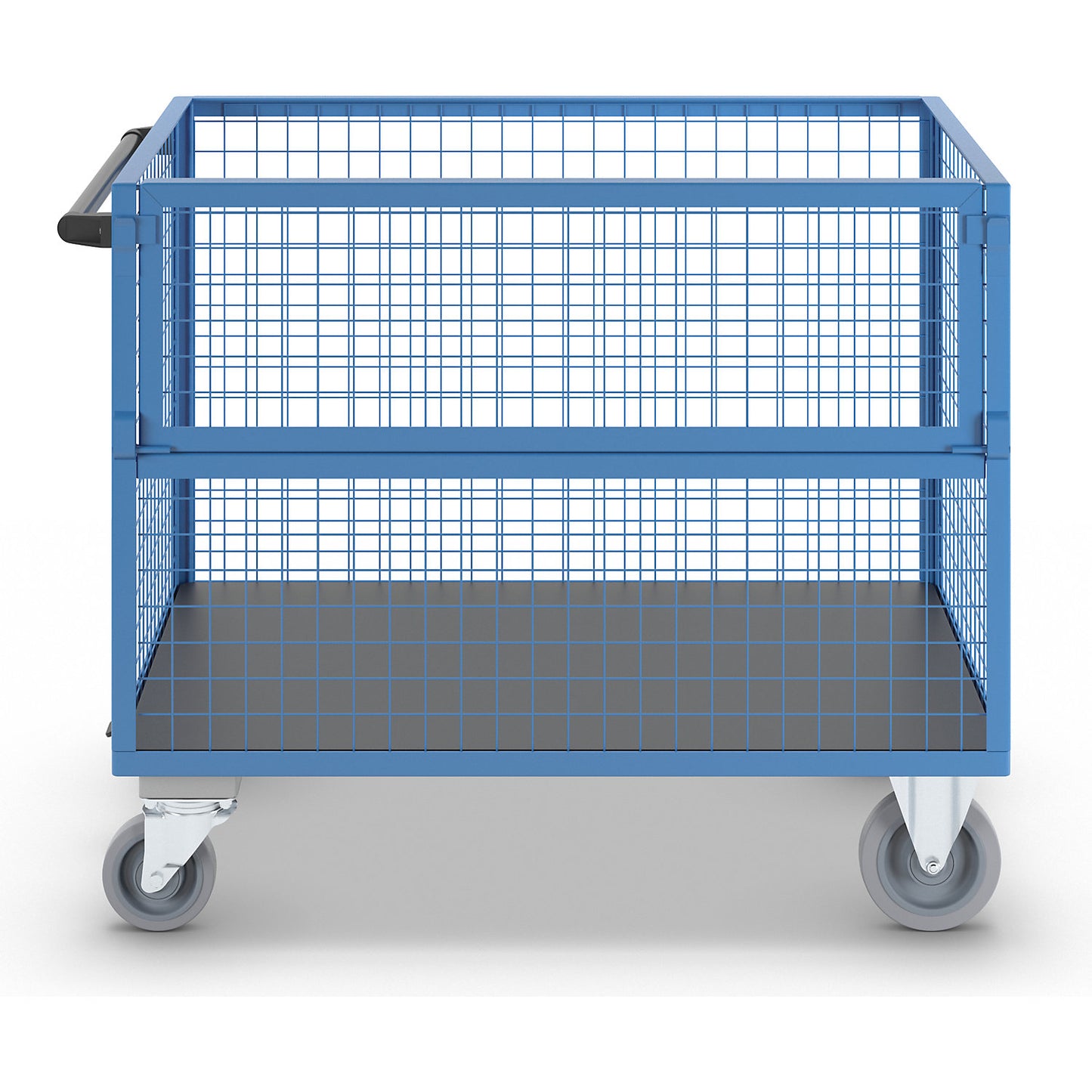 Container truck, panels made of steel mesh, with centre stop, LxWxH 1330 x 800 x 1070 mm.