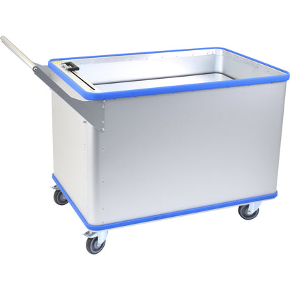 Spring loaded truck, adjustable spring force, anodised surface, capacity 480 l, with Quick Grip.