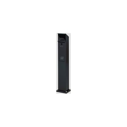 Combination column ashtray, capacity 5 l, WxHxD 180 x 1150 x 150 mm, charcoal.