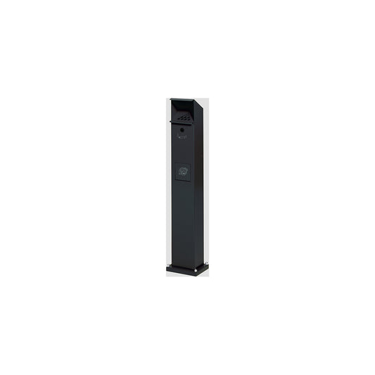 Combination column ashtray, capacity 5 l, WxHxD 180 x 1150 x 150 mm, charcoal.