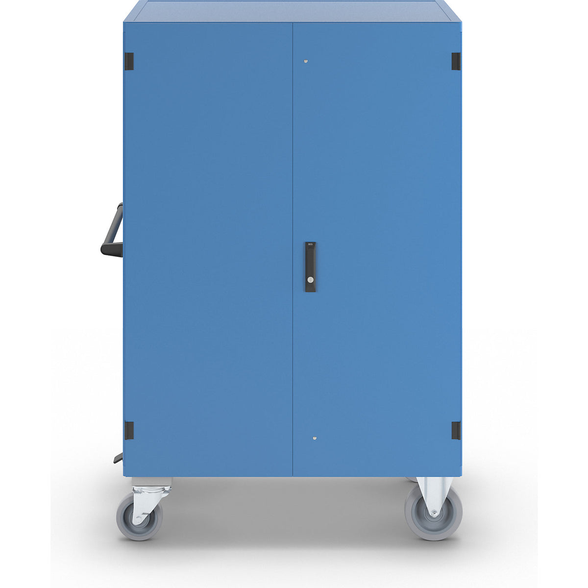 Cupboard trolley, with double doors, with centre stop, LxWxH 1130 x 740 x 1785 mm.