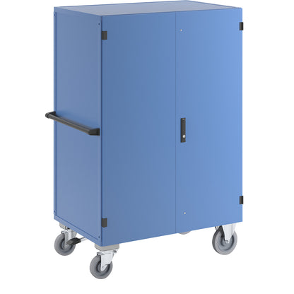 Cupboard trolley, with double doors, with centre stop, LxWxH 1130 x 740 x 1785 mm.