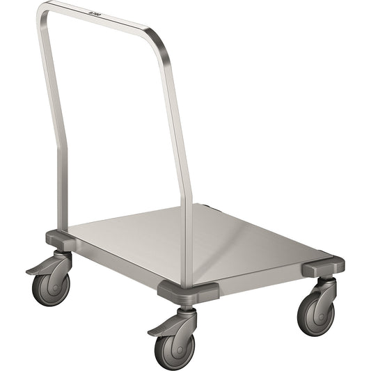 BLANCO stainless steel platform truck, max. load 100 kg, stainless steel, platform LxW 940 x 700 mm.