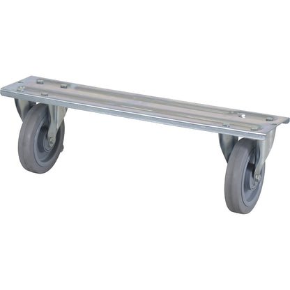 Centre stop cross bar, for width 800 mm, fixed castor, 350 kg.
