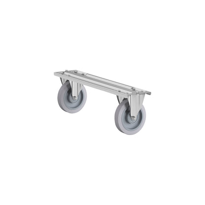 Centre stop cross bar, for width 800 mm, fixed castor, 350 kg.