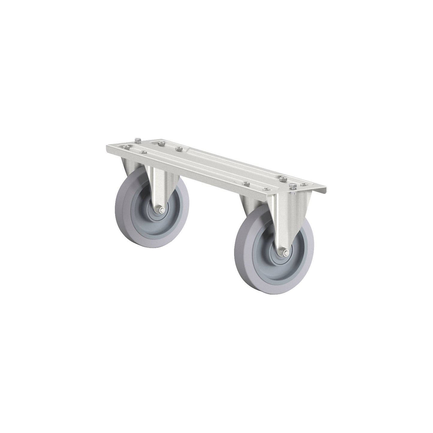 Centre stop cross bar, for width 700 mm, fixed castor, 350 kg.