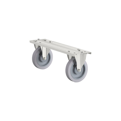 Centre stop cross bar, for width 700 mm, fixed castor, 350 kg.