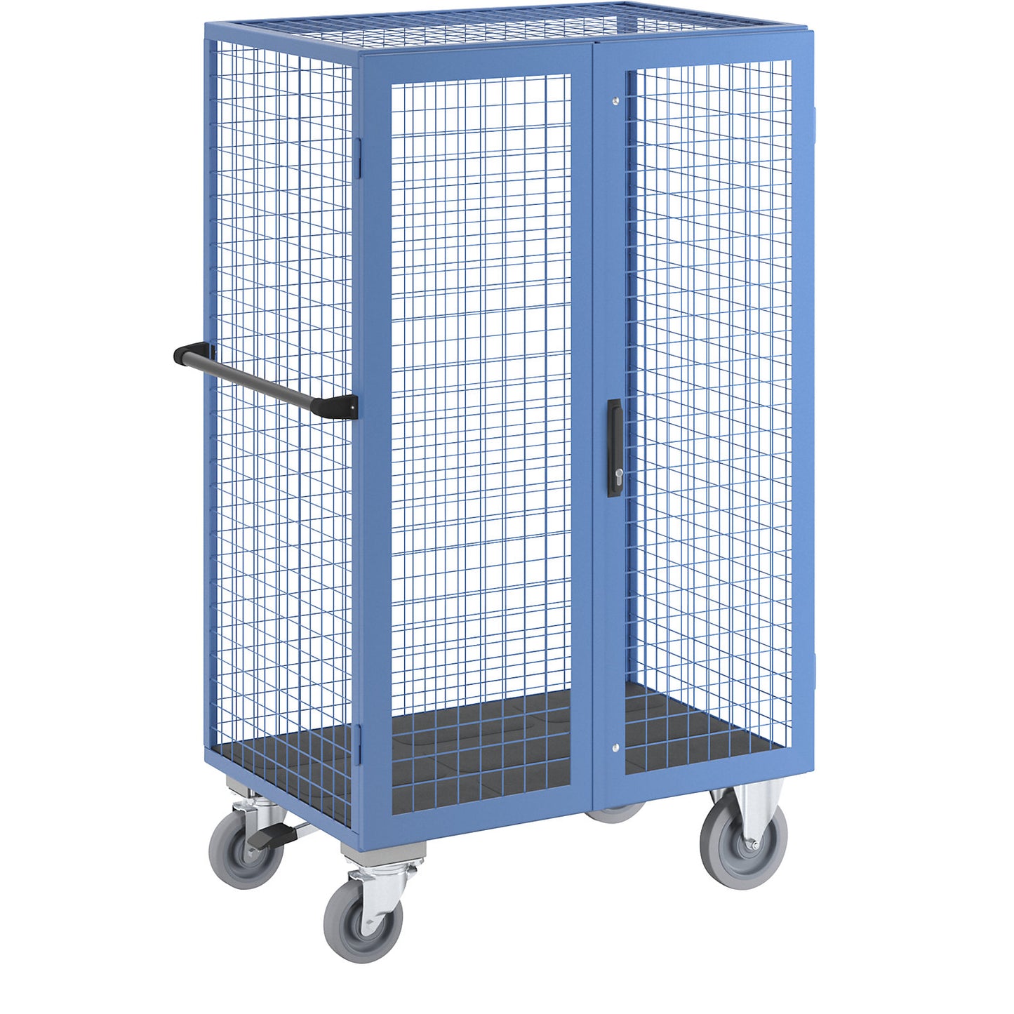 Shelf truck, double door and central stop, without shelves.