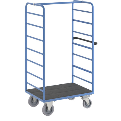 Shelf truck, 2 side panels, with centre stop, platform 975 x 700 mm.