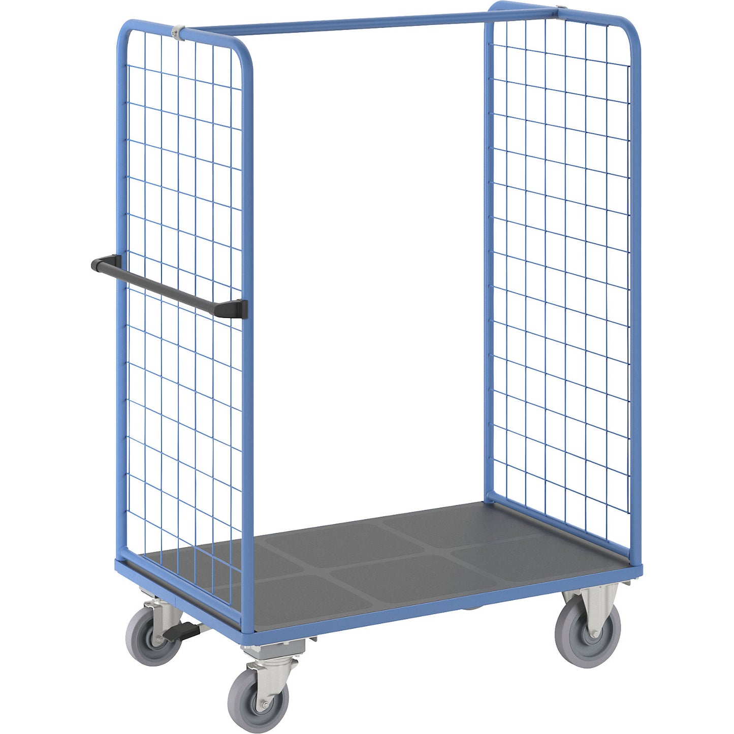 Shelf truck with mesh side panels, with centre stop, platform 1175 x 800 mm.