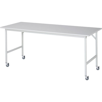 Work table, mobile, melamine panel, thickness 22 mm, 30 x 30 mm, WxDxH 2000 x 800 x 900 mm.