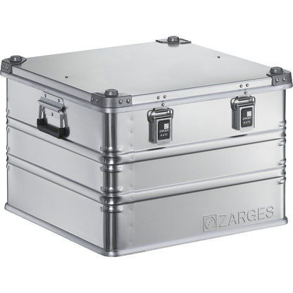 Aluminium transport case, capacity 115 l, internal LxWxH 550 x 550 x 380 mm, robust construction.