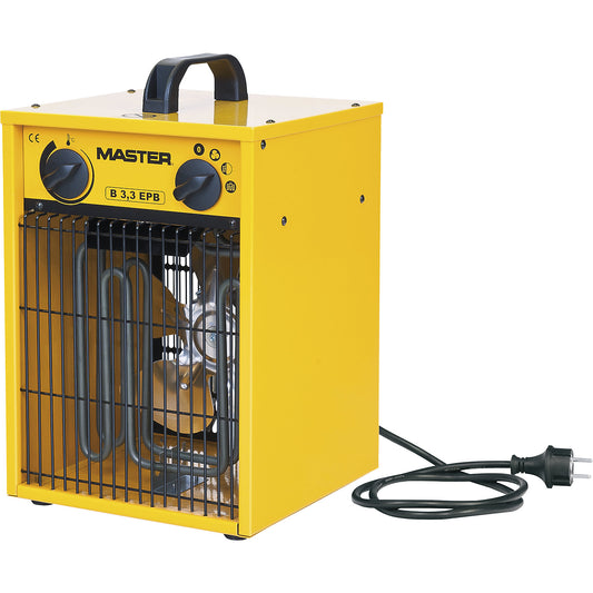 B 3 electric heater, 230 V/50 - 60 Hz/single phase, LxWxH 260 x 260 x 410 mm.