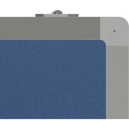 Presentation board, folding and mobile, HxWxD 1905 x 3640 x 500 mm, grey blue.