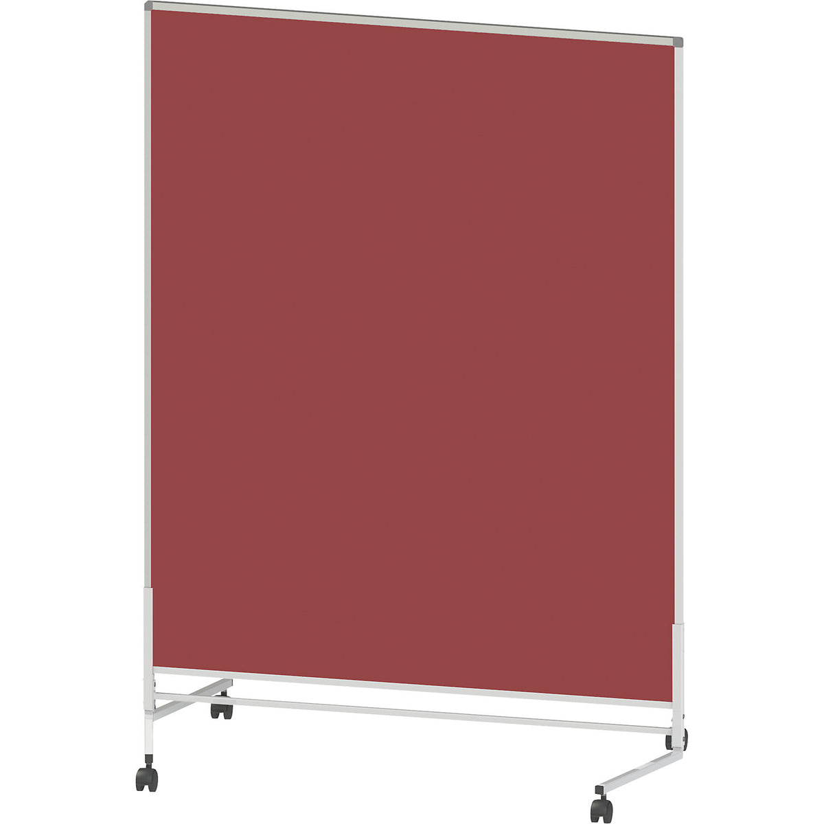 Display panel, mobile, fabric, both sides, red brown, WxH 1200 x 1500 mm.