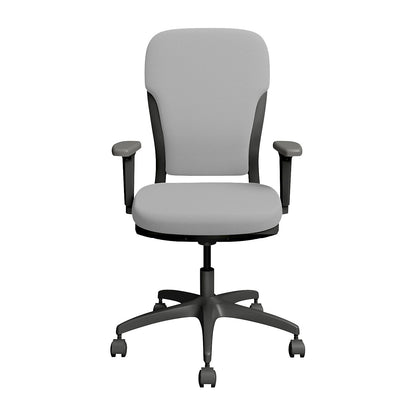 MOTION office chair, upholstered backrest, dark grey, grey.