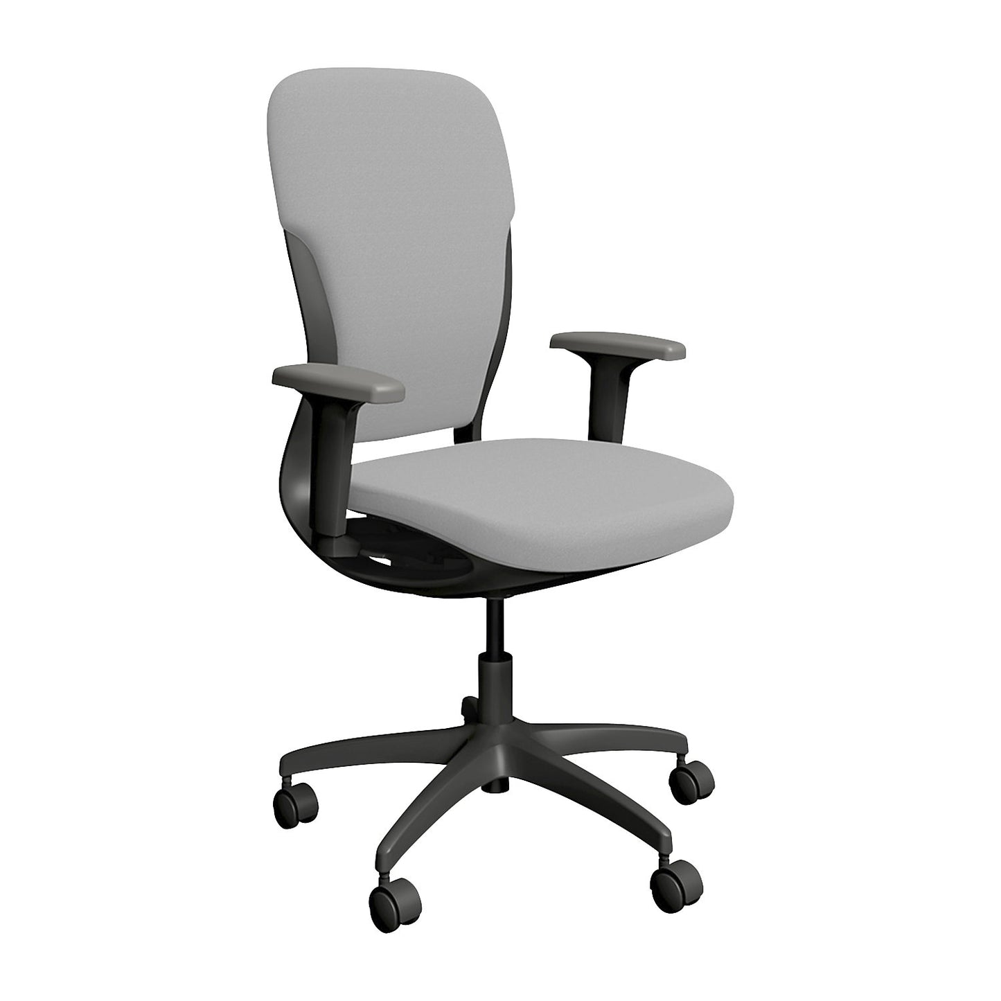 MOTION office chair, upholstered backrest, dark grey, grey.