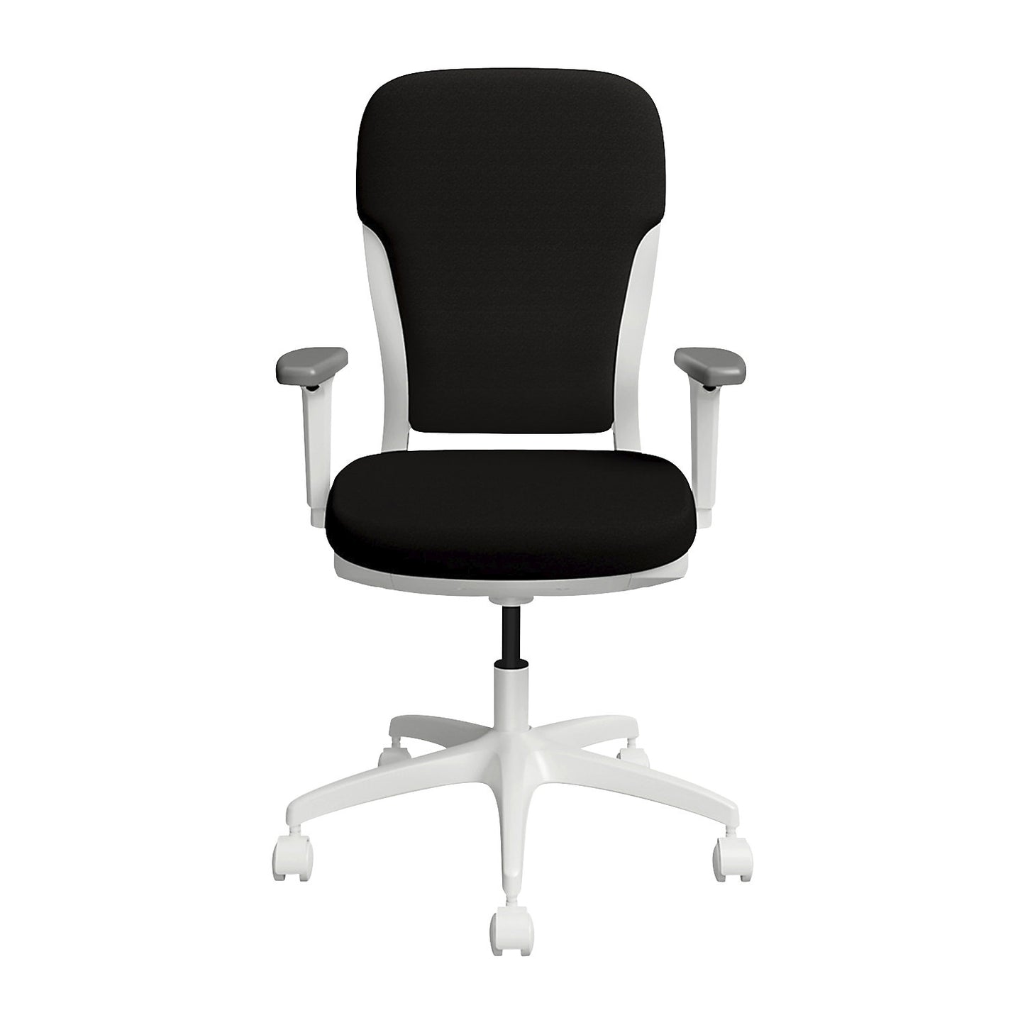 MOTION office chair, upholstered backrest, white, black.