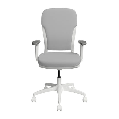 MOTION office chair, upholstered backrest, white, grey.