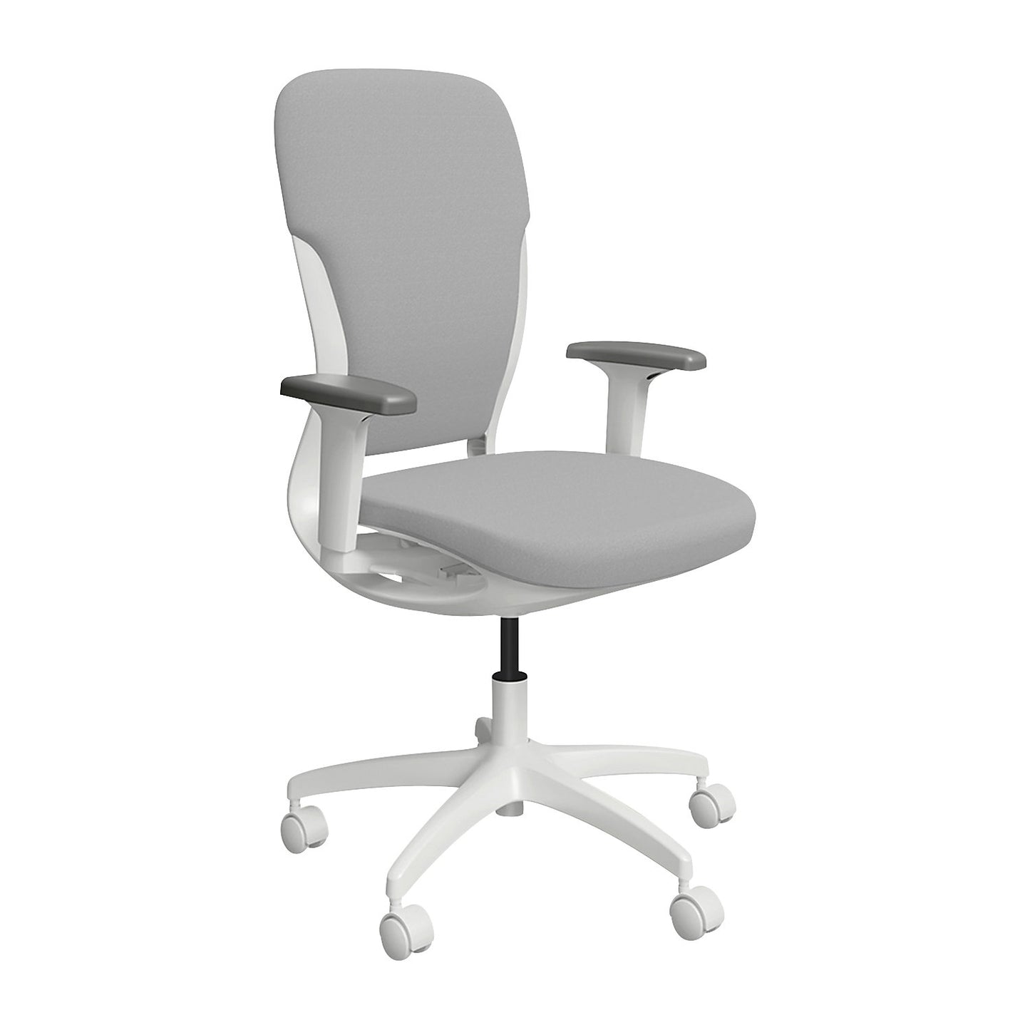 MOTION office chair, upholstered backrest, white, grey.