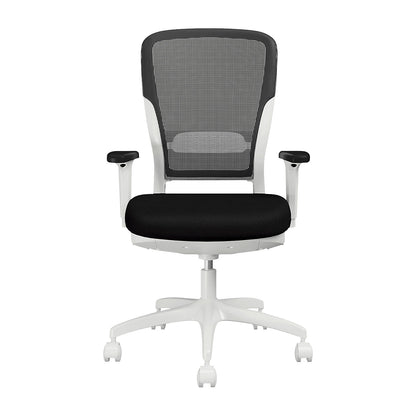 MOTION office chair, mesh backrest, white, black.