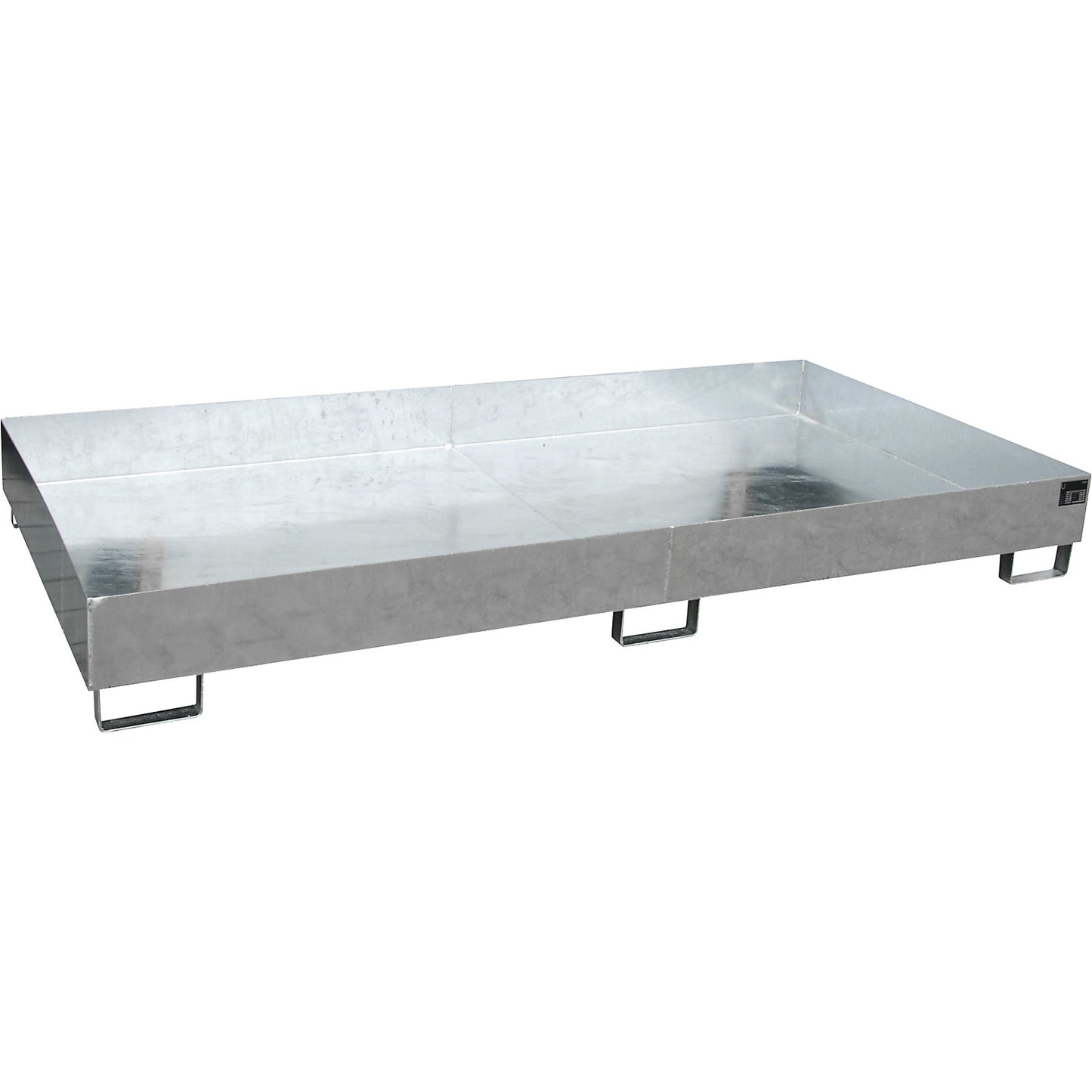 Base sump tray, 570 l sump capacity, LxWxH 2650 x 1300 x 300 mm, without grate, hot dip galvanised.