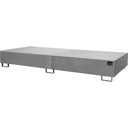 Base sump tray, 540 l sump capacity, LxWxH 3250 x 1300 x 265 mm, with grate, hot dip galvanised.