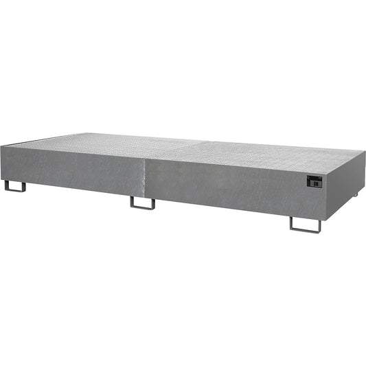 Base sump tray, 540 l sump capacity, LxWxH 3250 x 1300 x 265 mm, with grate, hot dip galvanised.