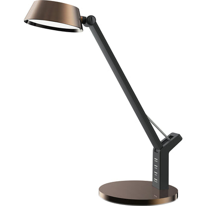 Glow LED desk lamp, dimmable, copper, 480 lm.