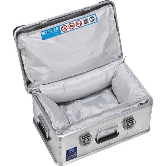 AKKU STORAGE BOX safety container, LxWxH 600 x 400 x 240 mm, aluminium.