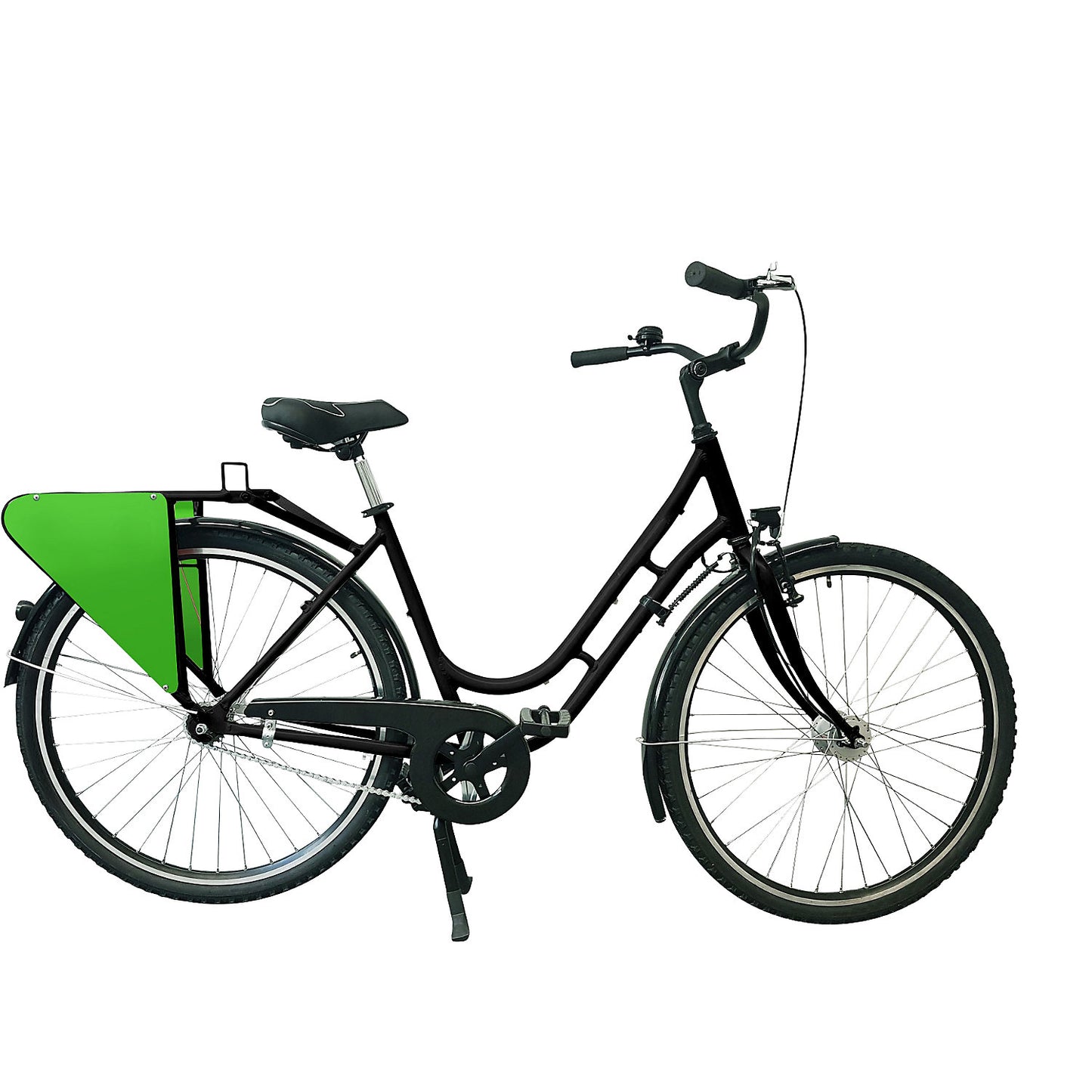 P01 company bicycle, with coaster brake, black, 7-speed gears.