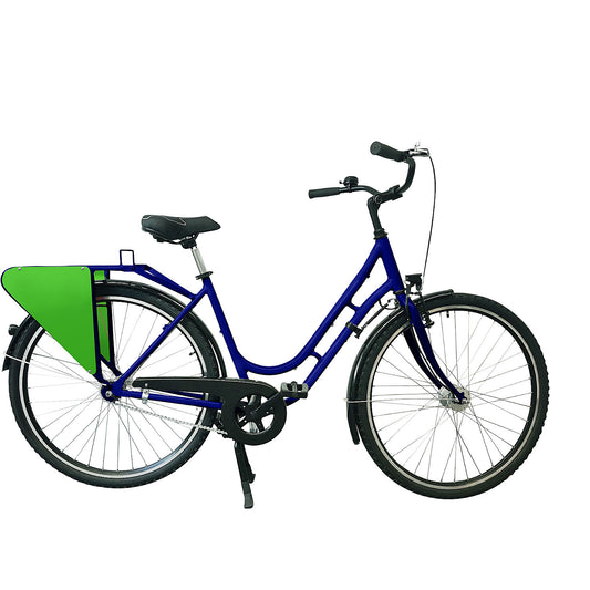 P01 company bicycle, with coaster brake, blue, 7-speed gears.