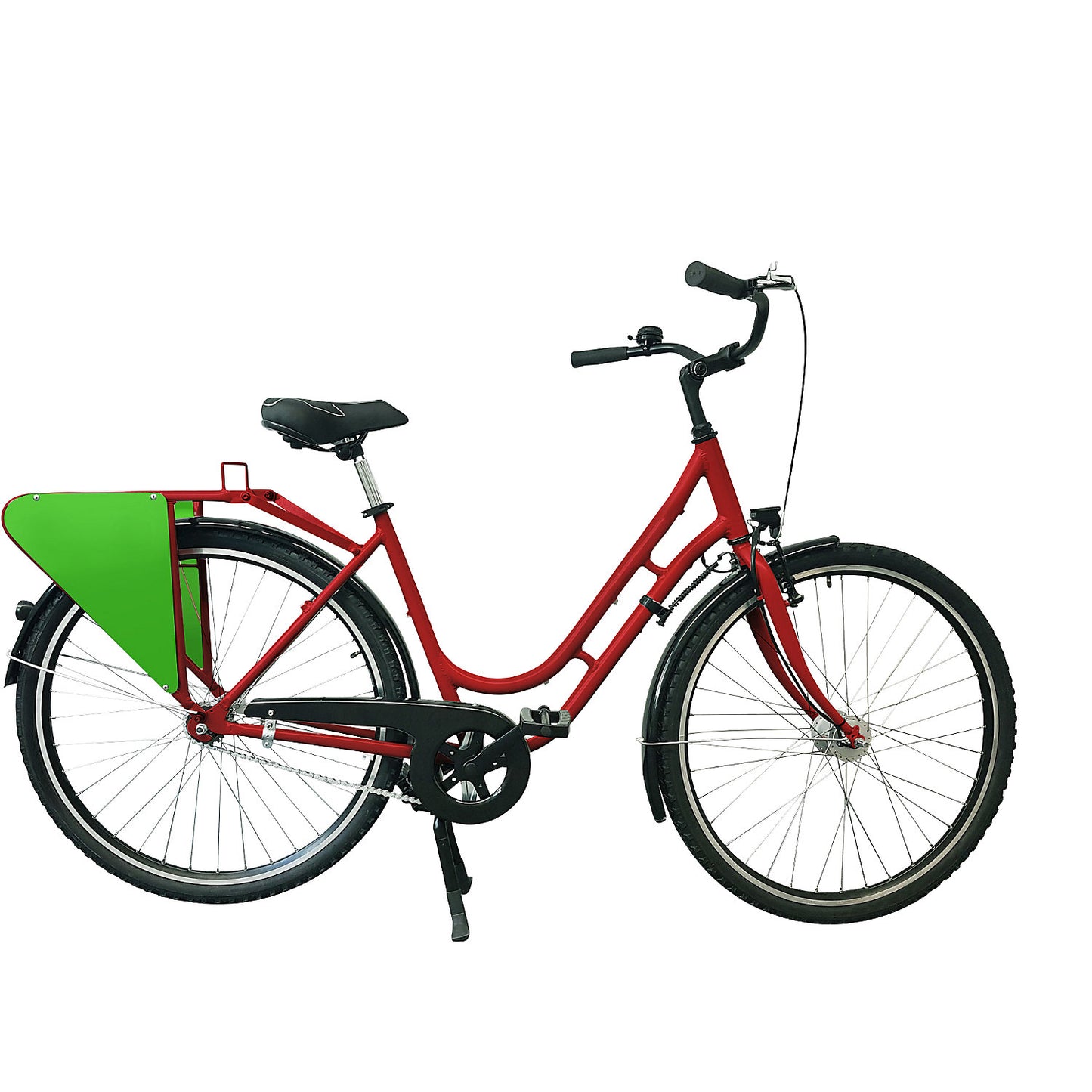 P01 company bicycle, with coaster brake, red, 3-speed gears.