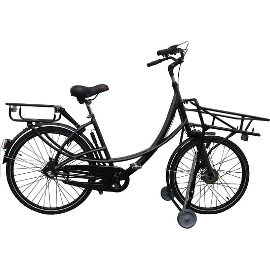 Cargo bike B01, with coaster brake, black, 3-speed gears.