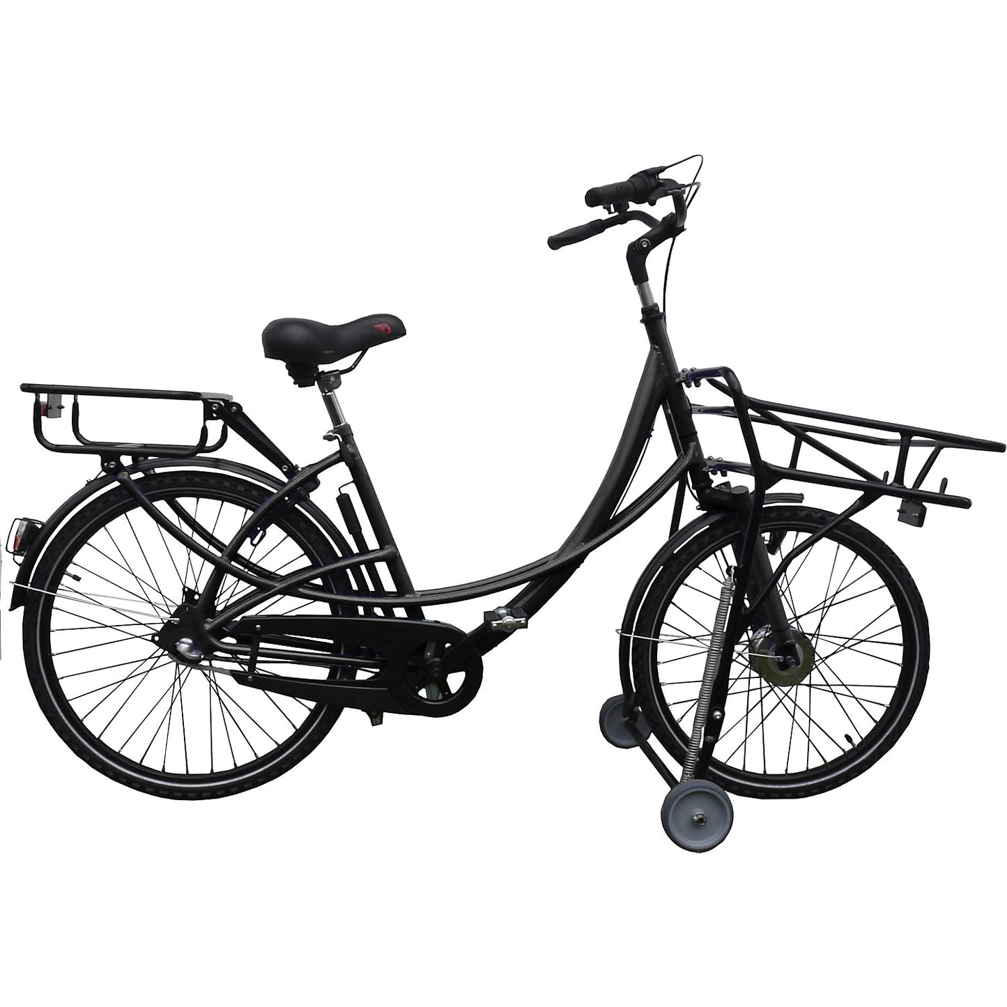 Cargo bike B01, with coaster brake, black, 7-speed gears.