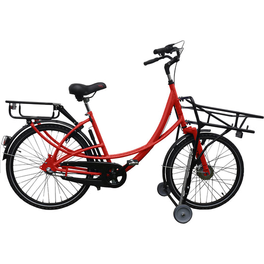 Cargo bike B01, with coaster brake, red, 3-speed gears.