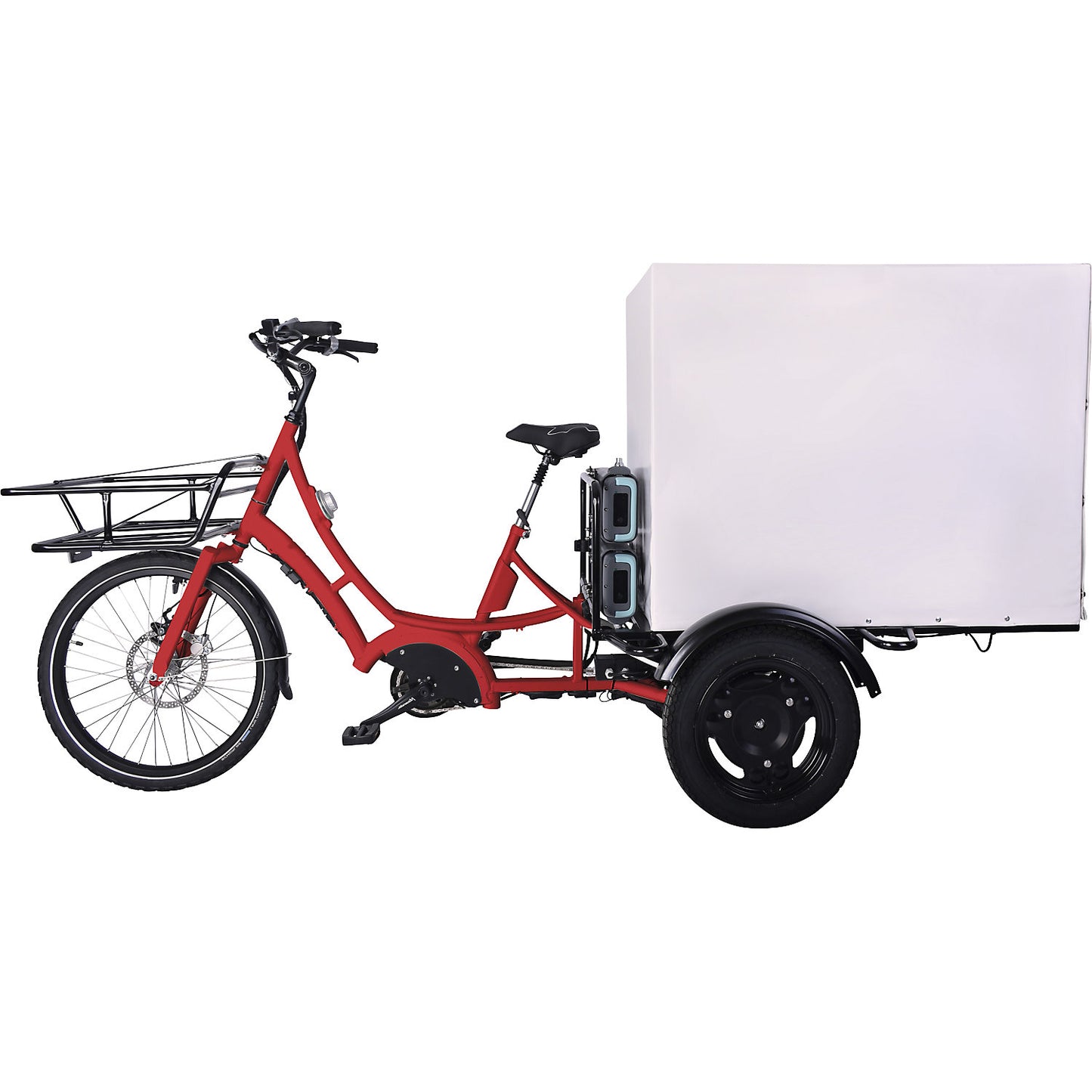 VS3E eDrive Berlin cargo bicycle, hydraulic Magura brakes, red.