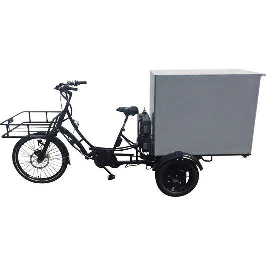 Cargo bicycle VS3E eDrive Ludwigshafen, hydraulic Magura brakes, black.