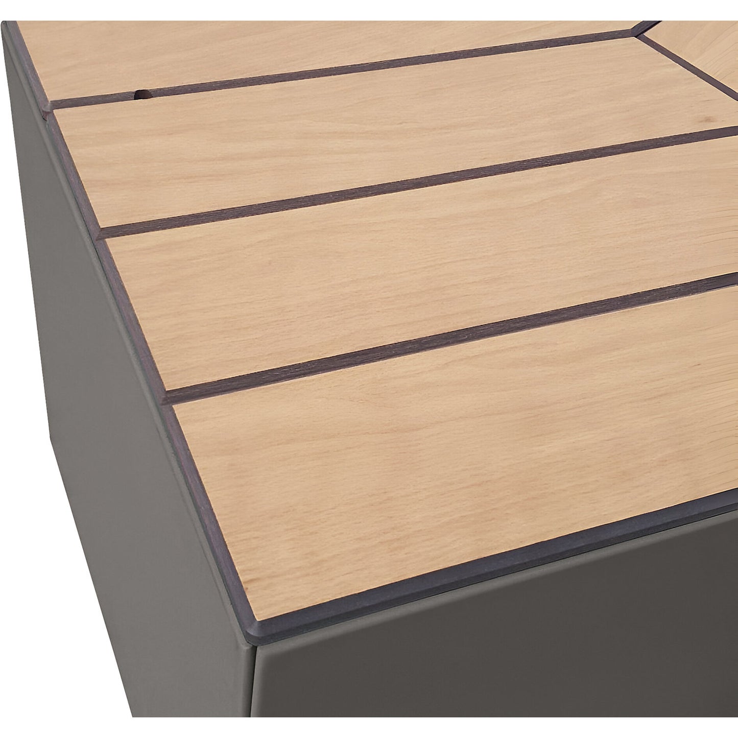 KAIRO bench seat, HxWxT 472 x 1067 x 667 mm, without back rest, light oak, charcoal.