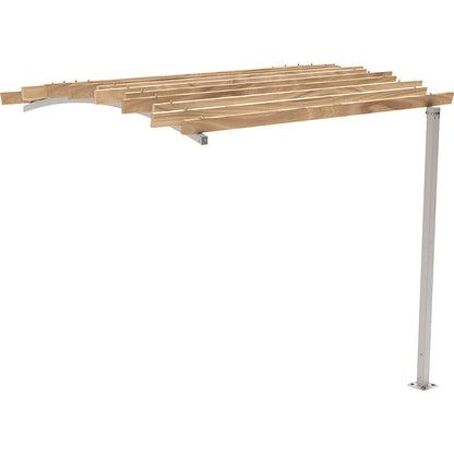 OZEAN pergola, extension unit for increasing depth, 1 leg, HxW 2910 x 3020 mm, silk grey.
