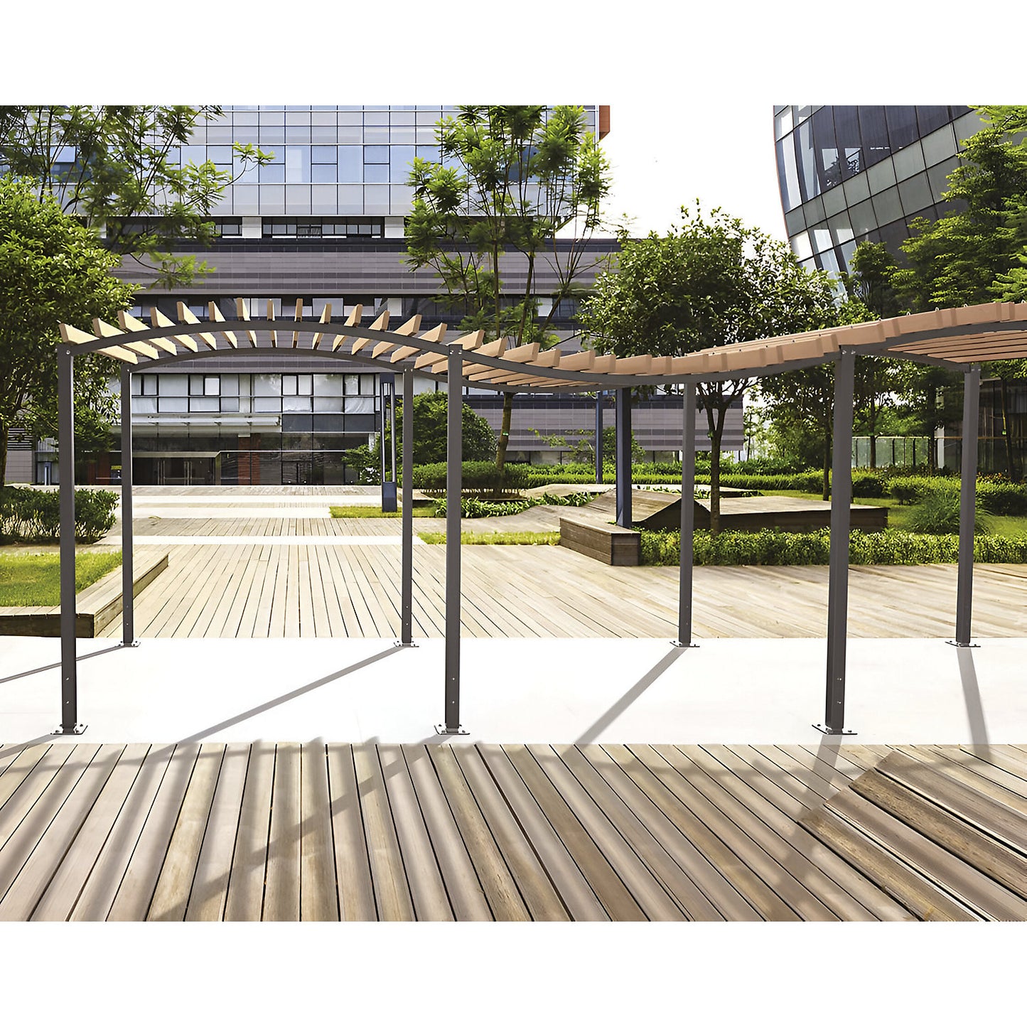 OZEAN pergola, standard unit, HxW 2910 x 3020 mm, charcoal.
