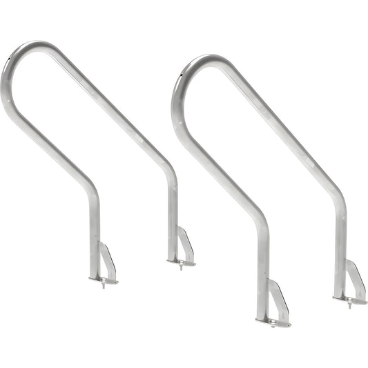 Anti-theft rails for Berlin bicycle locker, pair, hot dip galvanised.