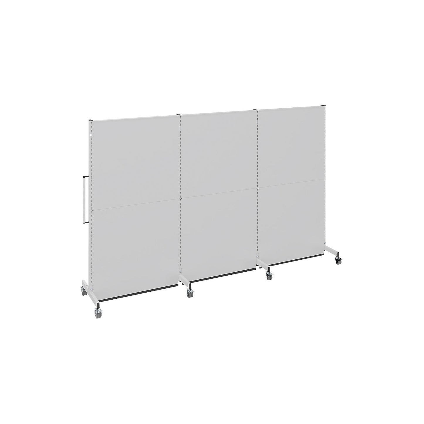 Mobile acoustic divider, for industry and office, LxWxH 3000 x 740 x 2021 mm.