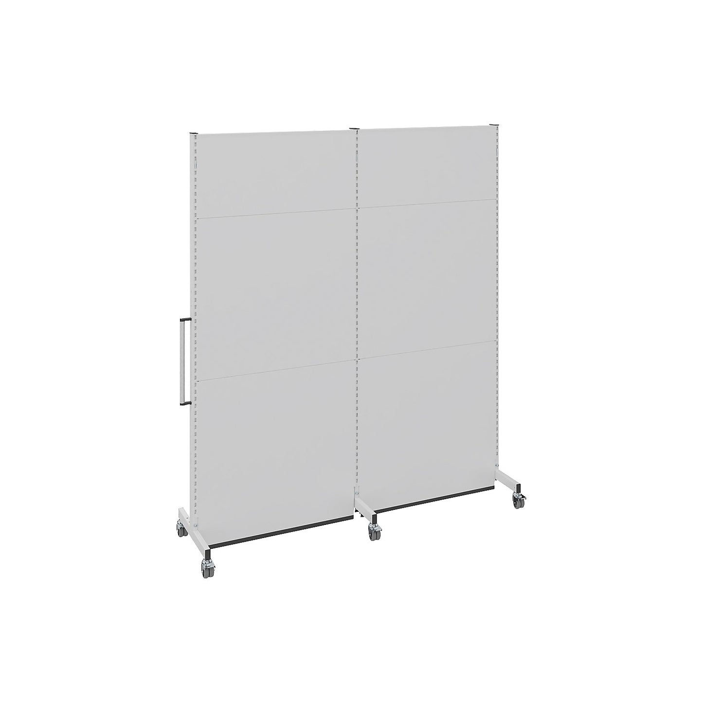 Mobile acoustic divider, for industry and office, LxWxH 2000 x 740 x 2521 mm.